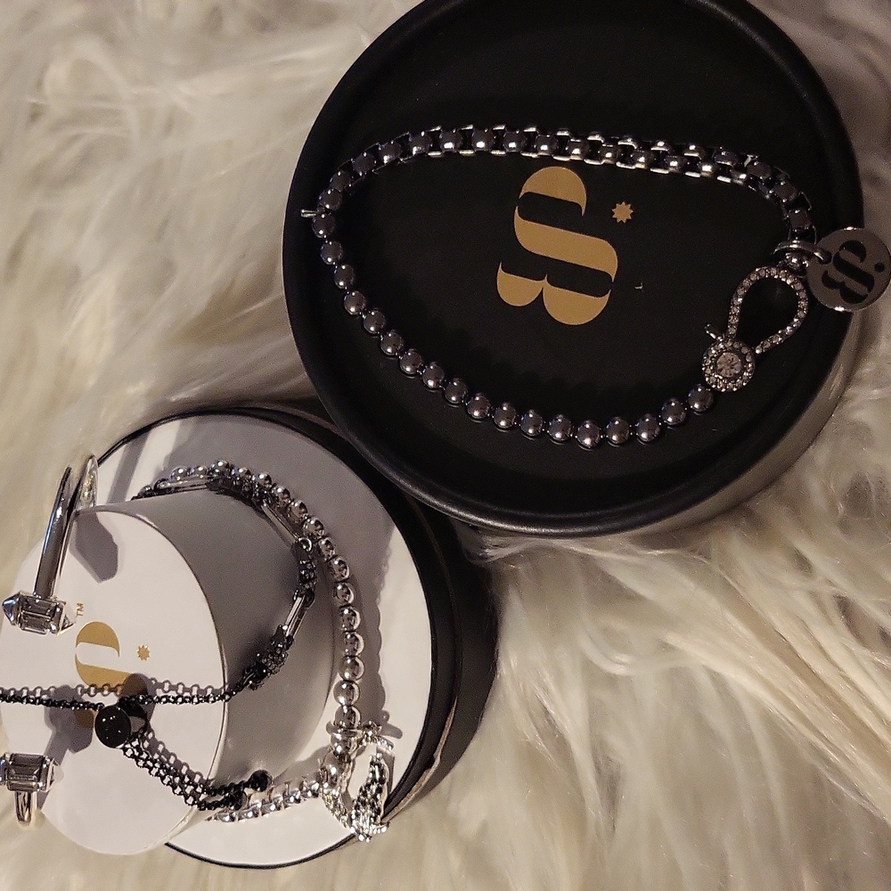 🖤🤍 GORGEOUS Bomb Party Stacks Collection 2024 🩶🖤 "Mystical Nights" Bracelets - Picture 5 of 7